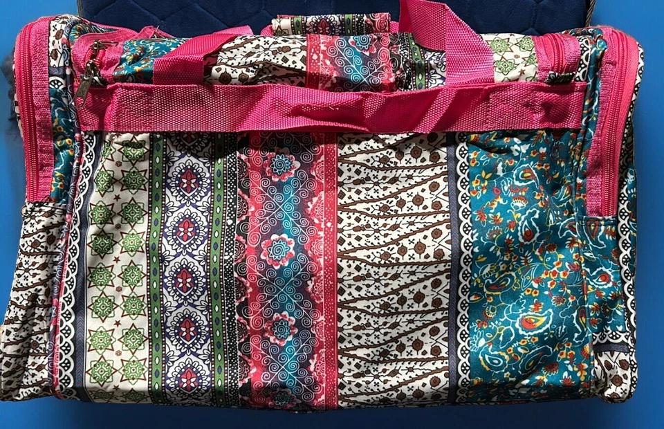Bolso de viaje de 22 pulgadas con diseño multicolor con correa para el hombro Foto 2 de 4