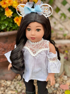Katie in Black as Midnight Wig Size 11-12  for 18'' Branded Dolls