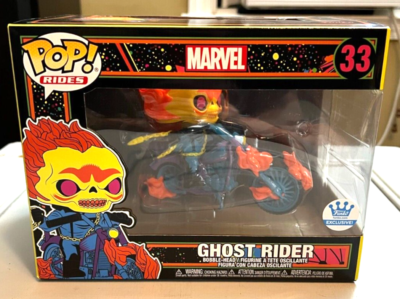 Funko Pop マーベル　ゴーストライダー　ブラックライト Amazon.com: Funko POP! Marvel – Ghost Rider Deluxe Rides