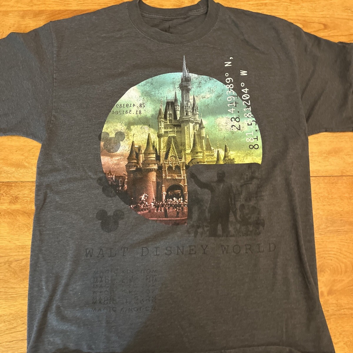 Disney World Shirt Magic Kingdom Latitude Longitude