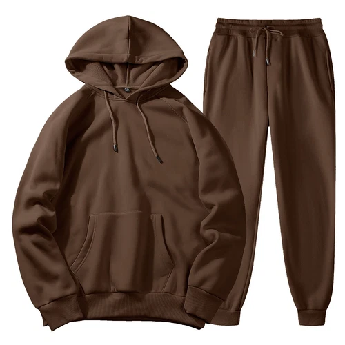 Men's Tracksuit 2 Piece Hooded Athletic Sweatsuits Casual Running Jogging Sports - Picture 7 of 29