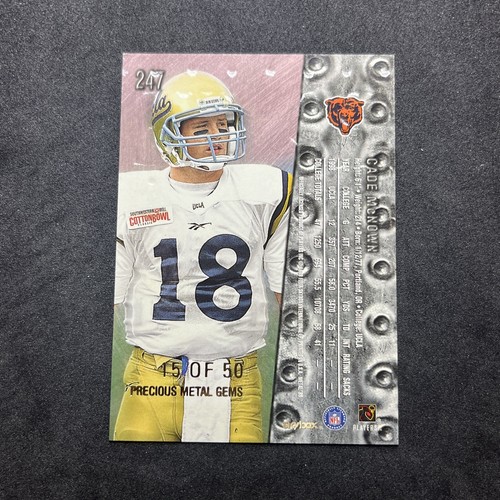 CADE MCNOWN 1999 SKYBOX METAL UNIVERSE ROOKIE PRECIOUS METAL GEMS RC /50 - Picture 2 of 2