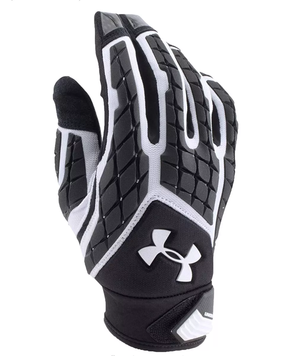 UNDER ARMOUR Combat V Black White Padded Lineman Football Gloves NEW Mens  Sz S