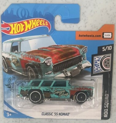 Hot Wheels Classic '55 Nomad 5/10, Blue [Short Card]