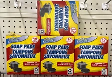 SCRUB BUDDIES STEEL WOOL SCRUBBING SOAP PADS SAVONNEUX ( 10 Pack in a BOX ) NEW