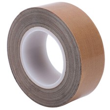 PTFE Tape High Temperature 10mm - 100mm Adhesive PTFE Heat Resistant Brown Roll