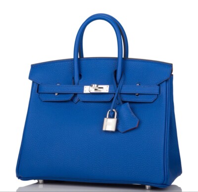 NEW Hermes Birkin 25 Bleu Royal Togo PHW