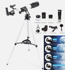 70mm Refractor Telescope - Includes 3X Barlow  Upgraded Altazimuth Tripod