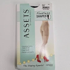 Assets by Sara Blakely Hi-Waist Mid Thigh Shaper Size 6 Black