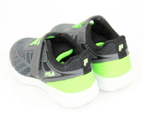 "NEW" Fila Size 5 Kid's Gray / Green Athletic Shoes - Picture 2 of 4