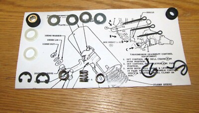 1955 1956 1957 CHEVY SHIFT LINKAGE BUSHING and HARDWARE KIT AUTOMATIC