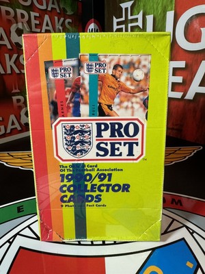 1990/91 PRO SET SOCCER WAX BOX  ALAN SHEARER ROY KEANE RC FACTORY SEALED Premier