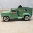 Vintage Tonka Farms Horse Truck + Horses, Pressed Steel, Mint Green