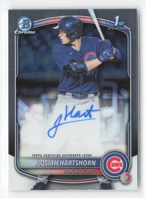 Josiah Hartshorn 2025 Bowman Draft #CPA-JHA Chrome Prospect Autographs Auto