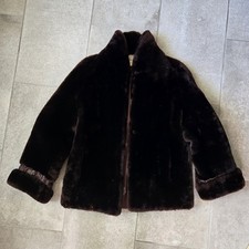 Vintage Womans Goldstein Chapman Omaha Fur Coat Dark Brown 1950s