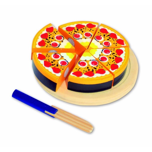 Tanner Chr. Erdbeertorte ZubehöR Kaufladen Spielzeug Torte Aus Holz Holzmesser-image