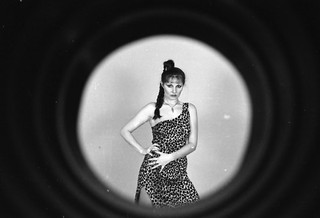 3 alte sw Negative hübsche Frau 35mm vom prof. Fotograf abx W6