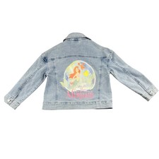 Disney Little Mermaid Denim Jacket Girls Small Ariel Princess Jean Jacket