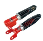 CARBONE Vespa Front & Rear Red/Black Adjustable Shock Absorber Set Px T5 LML