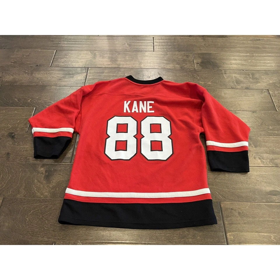 NHL Youth Boys Red Black Patrick Kane #88 Chicago Blackhawks Jersey Size XL - Image 3 of 4