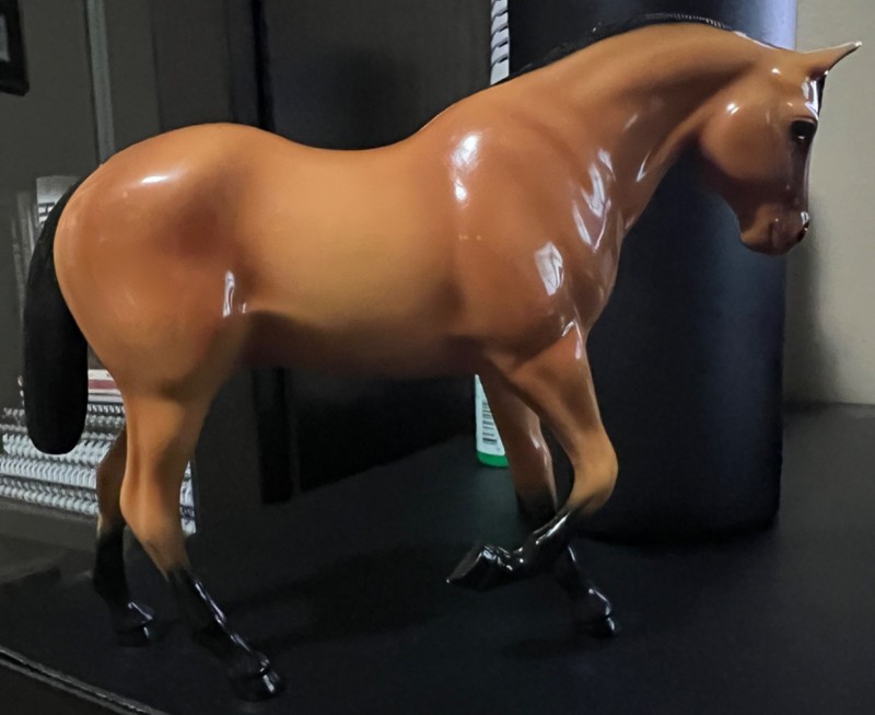 Vtg 60's Hartland Buckskin Quarter Horse Mare Golden-Yellow Black Mane Tail 5''