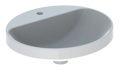 Geberit VariForm Einbauwaschtisch oval mit Hahnloch ohne Überlauf 500 x 450...