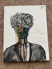 16"x12" Original Abstract Painting, Modern Art On Stretched Canvas  Signed