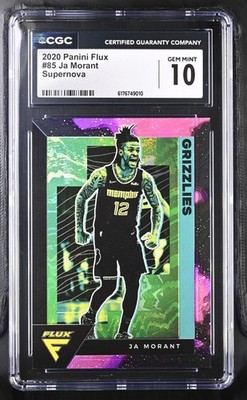 2020-21 Panini Flux #85 Ja Morant Supernova CGC 10 #/75