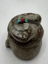 Zuni Coiled Rattlesnake Snake Fetish - Farlan & Paulette Quam Zuni F 4513