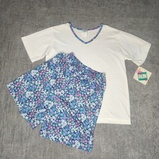 Vintage First Run Floral Pointelle Pajama Set...