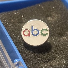 ABC News American Broadcasting Company Metal Enamel Vintage 1980's Lapel Pin