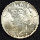 1923 Peace Silver Dollar Uncirculated Gem BU w/ Toning - Vibrant & Frosty Luster