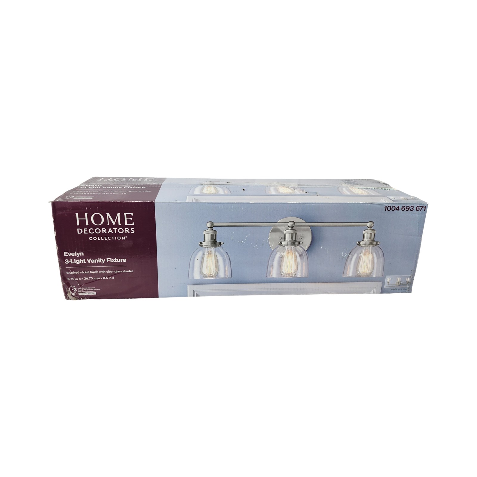 Vanity Light Fixture Clear Glass