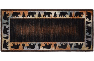 Cozy Cabin Wandering Bear 20''x44''- Washable