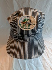 Vintage Durango Silverton Hickory Stripe Engineer Cap Railraod S Small