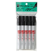 Teranishi Chemical Magic Ink Oil-Based Pen No. 500 Fine Point Black 5 Pens