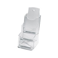 Sigel LH133 Tisch-Prospekthalter Din Lang-A6 Aus Acryl Mit 3 FäChern, Transparen