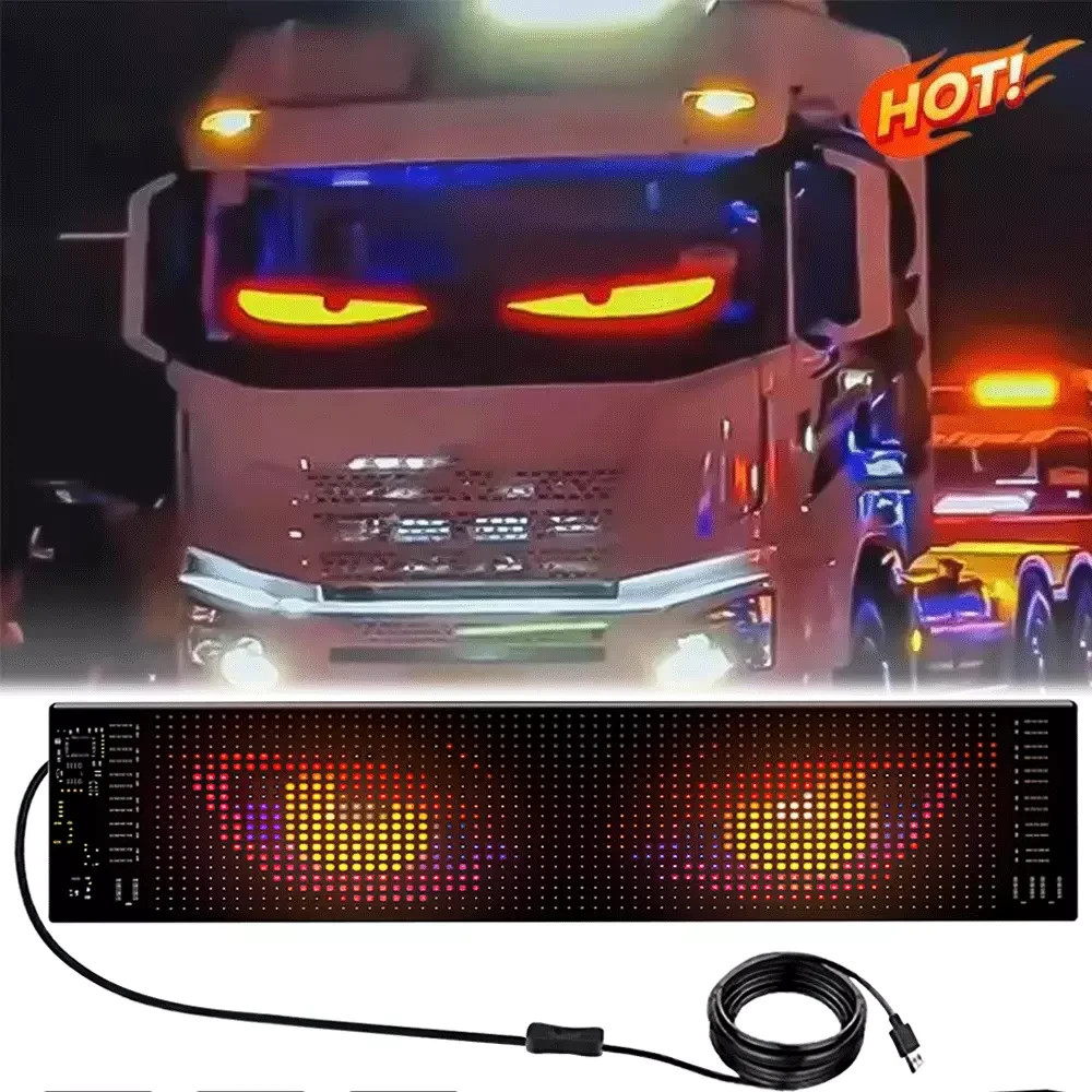 60-Inch Devil's Eye LED Light Bar for Trucks with Dynamic Display