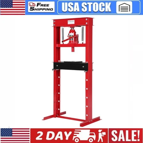 20 Ton Hydraulic Shop Press with 2 Press Plates Heavy Duty Benchtop Hydraulic