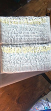 Baby Disposable Diapers Basic Bulk Pack/Lot Wrapped White Blue Print 74 Pieces