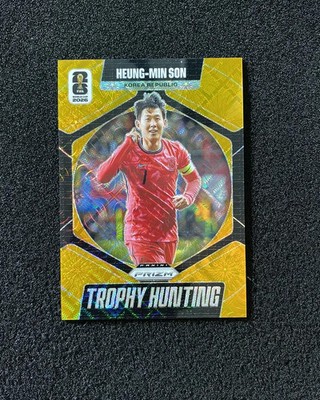 Heung-Min Son 2026 Prizm Trophy Hunting Lattice Gold 7/10 jersey number #13 WU89