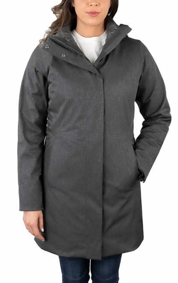 *NWT* Kirkland Signature Ladies’ 3-In-1 Hooded Parka Winter Jacket (Grey, XXL)