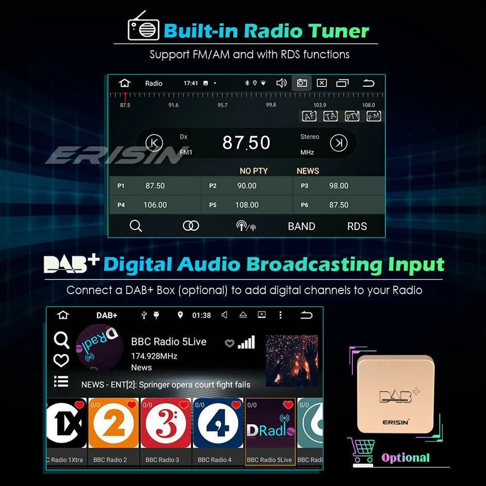 8-Kern Android 12 DAB Autoradio Jeep Compass Patriot Dodge Carplay DSP Navi 4G - Bild 4 von 4