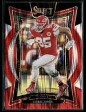2024 Panini Select #19 Chris Jones Black & Red Prizm Shock