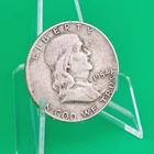 1954 Franklin Silver Half Dollar 90% US Coin Junk Silver Circulated Lot Filler