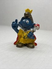 Figura Corona Rey Pitufo Emperador 1978 Los Pitufos De Colección Schleich Figura Cabeza Dorada