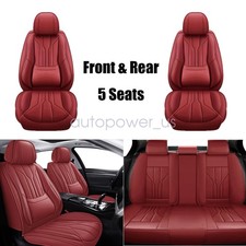 For Honda Civic Car Seat Covers 5-seat Full Set Front Rear Cushion Pu Leather