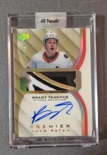 2020-21 Premier Brady Tkachuk Patch Auto 06/10 #AV-BT