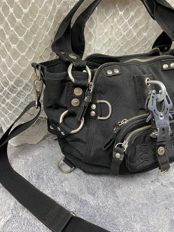 George Gina & Lucy Principessa Black Shoulder Bag with RFID Pocket Faded - Image 4 of 4