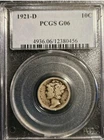 1921-D  Mercury Dime $.10¢-Graded PCGS G-6,NICELY CIRCULATED KEY DATE!LOW MINT!!